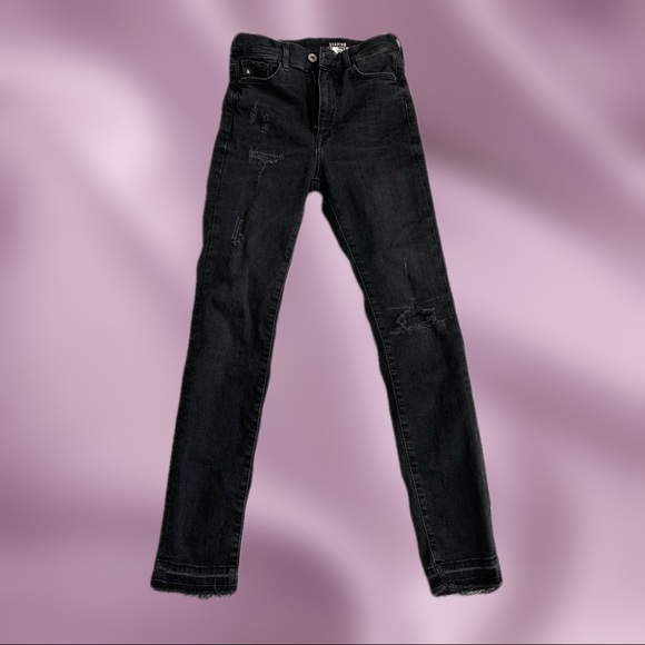 Black H&M Distressed Shaping Skinny Jeans - Picture 4 of 4
